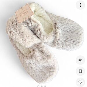 Cream Faux Fur Slippers